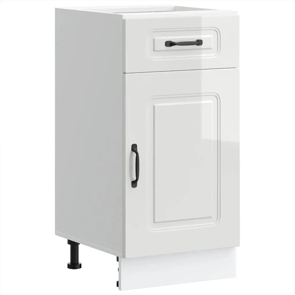 White High Gloss Kitchen Base Cabinet for Organised Living