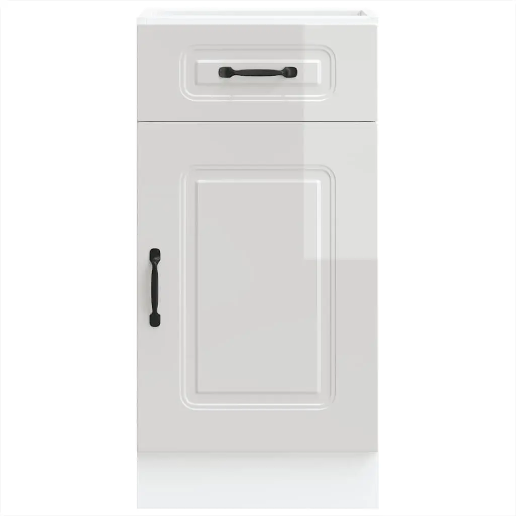 White High Gloss Kitchen Base Cabinet for Organised Living