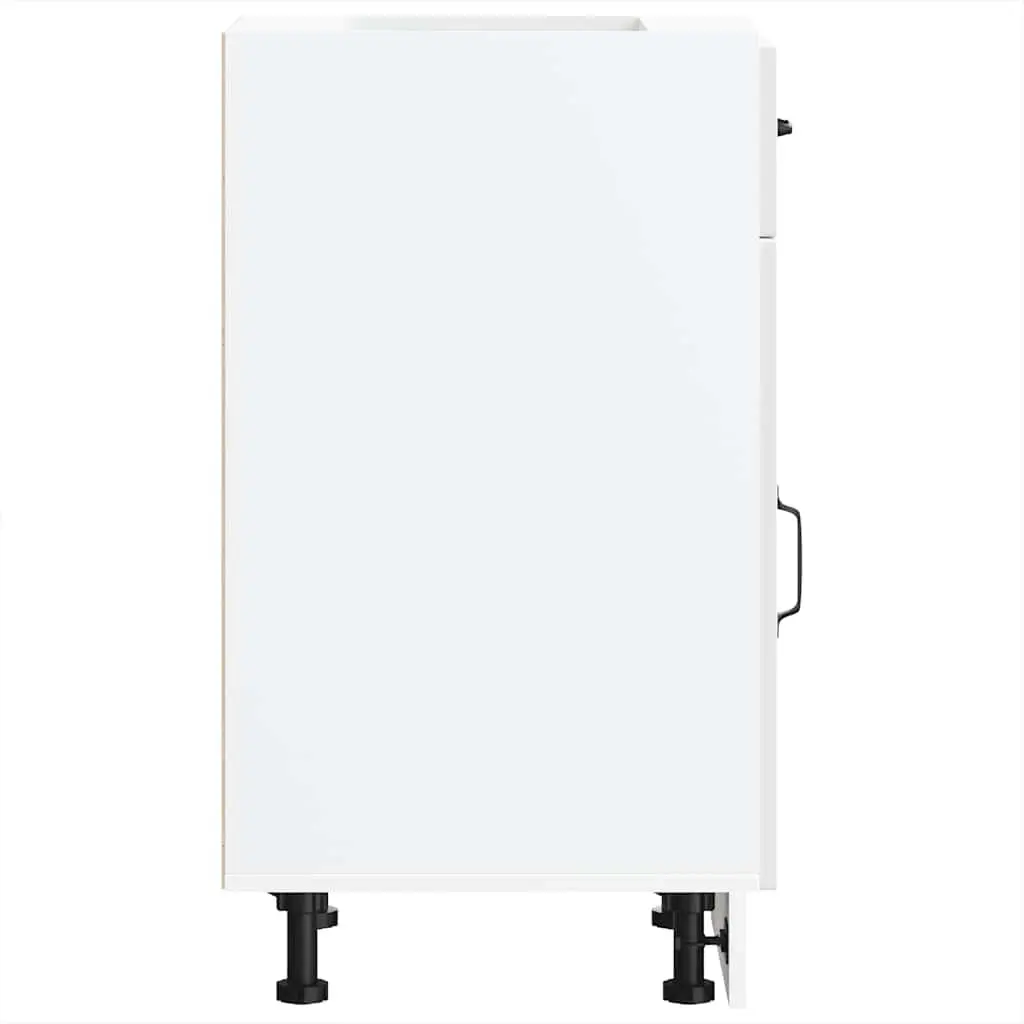 White High Gloss Kitchen Base Cabinet for Organised Living