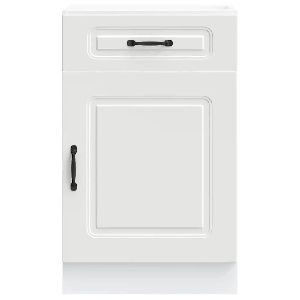 Kitchen Base Cabinet White Engineered Wood Storage Cupboard Size