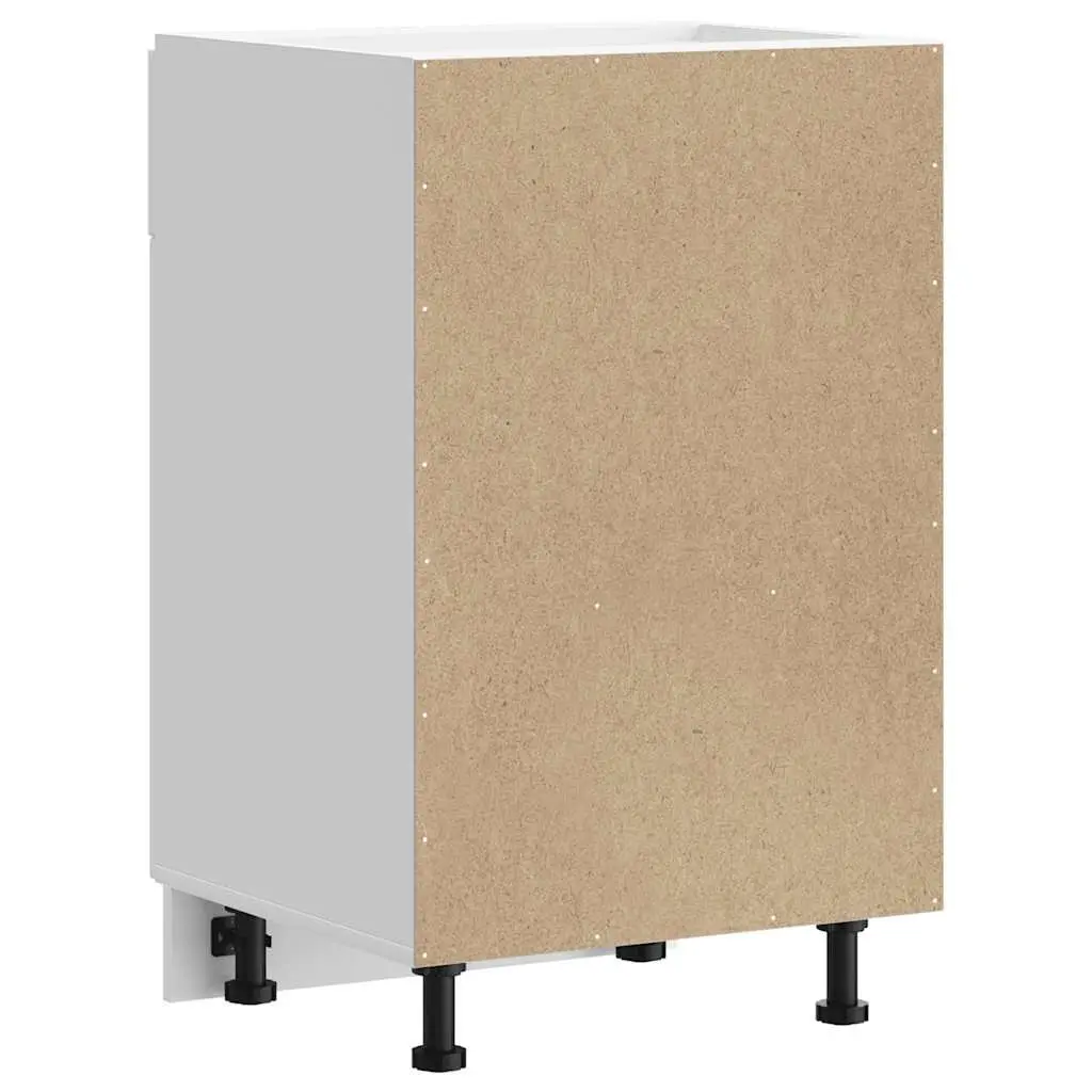 Kitchen Base Cabinet White Engineered Wood Storage Cupboard Size