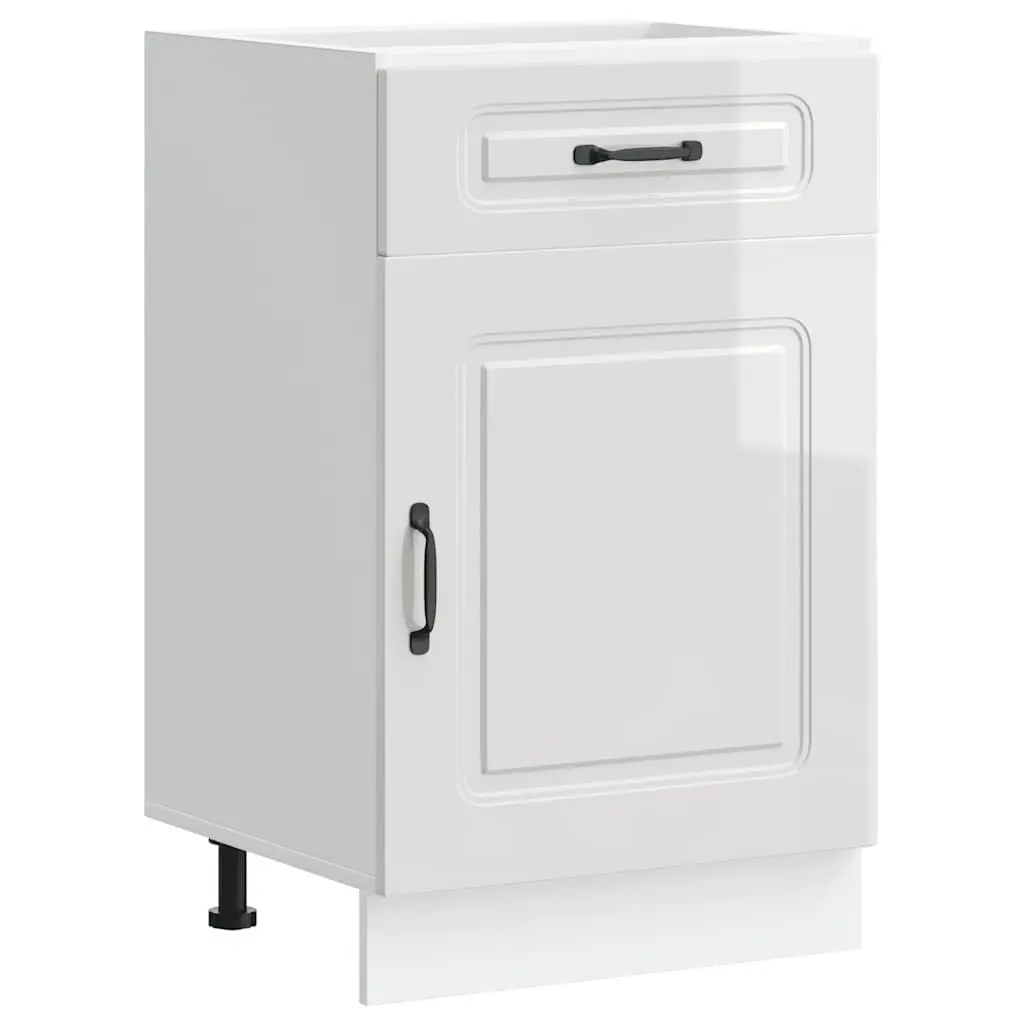 White High Gloss Kitchen Base Cabinet