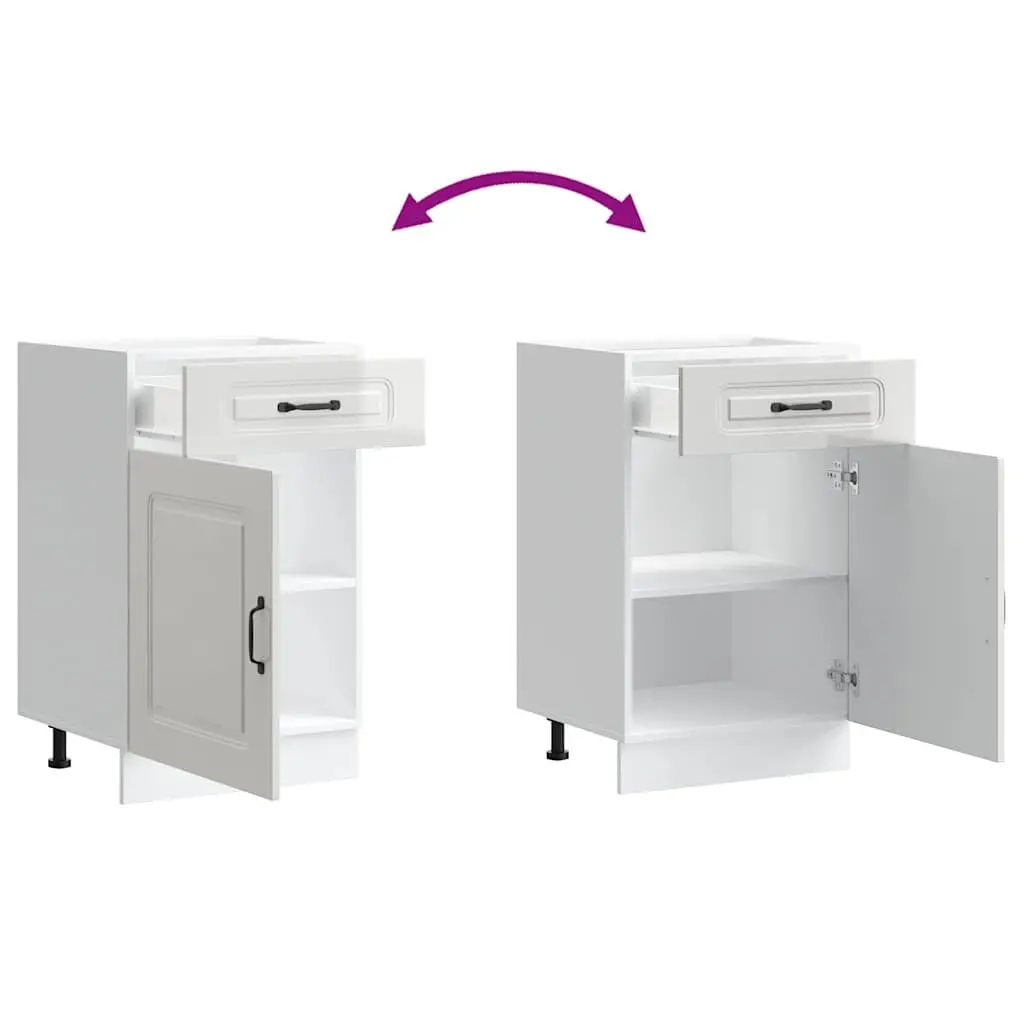 White High Gloss Kitchen Base Cabinet