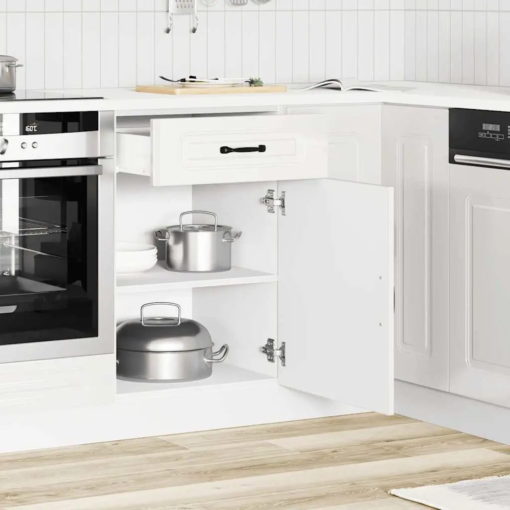 White High Gloss Kitchen Base Cabinet