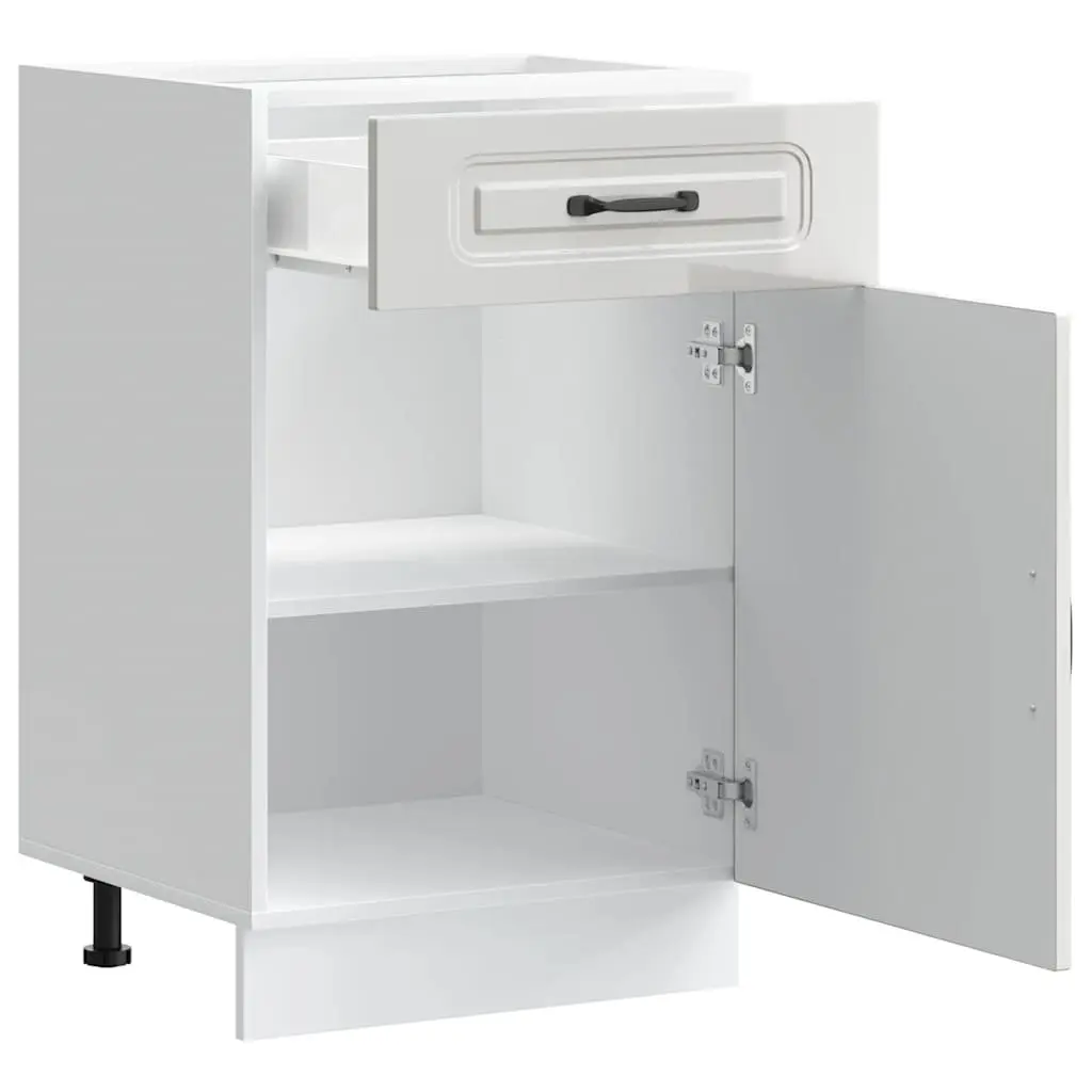 White High Gloss Kitchen Base Cabinet