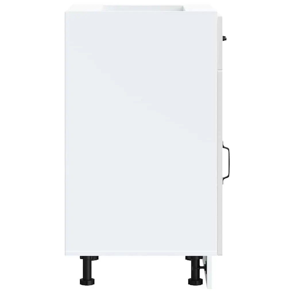 White High Gloss Kitchen Base Cabinet