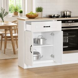 High Gloss White Kitchen Base Cabinet for Smart Storage
