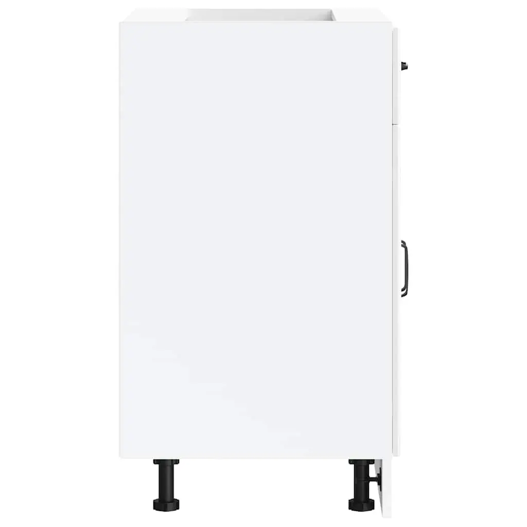 High Gloss White Kitchen Base Cabinet for Smart Storage