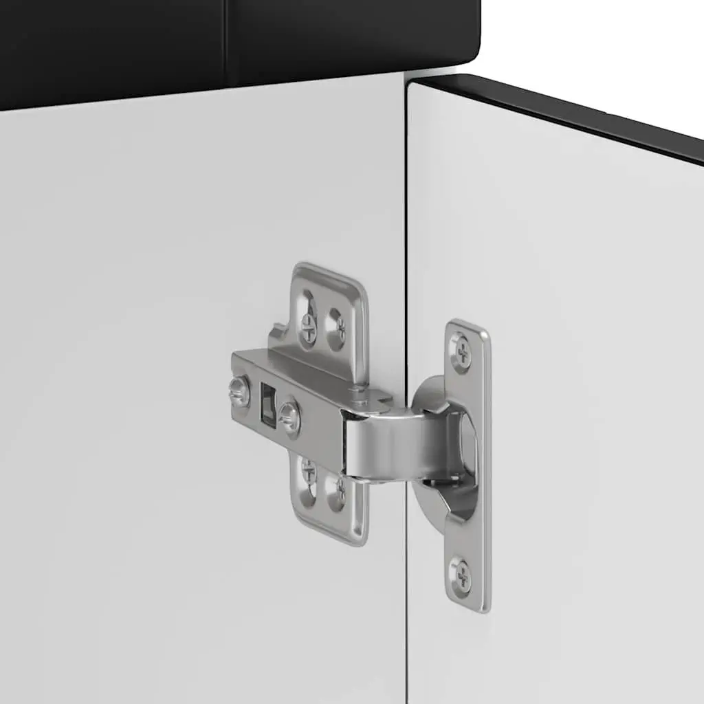 Black Engineered Wood Kitchen Base Cabinet with Adjustable Feet
