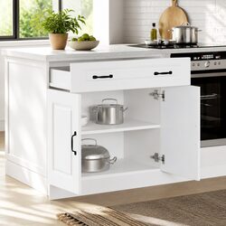 High Gloss White Kitchen Base Cabinet for Organized Storage