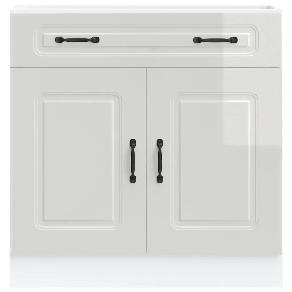 High Gloss White Kitchen Base Cabinet for Organized Storage