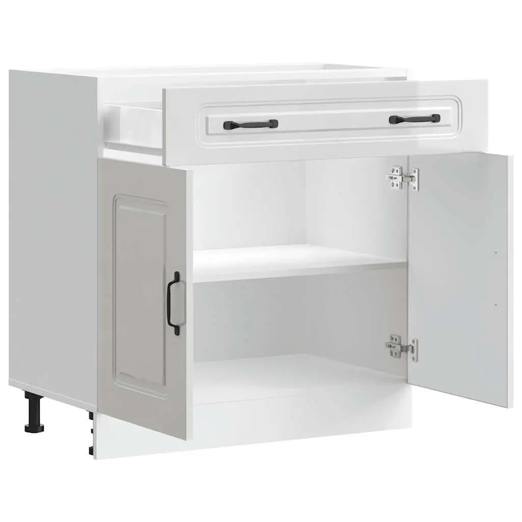 High Gloss White Kitchen Base Cabinet for Organized Storage