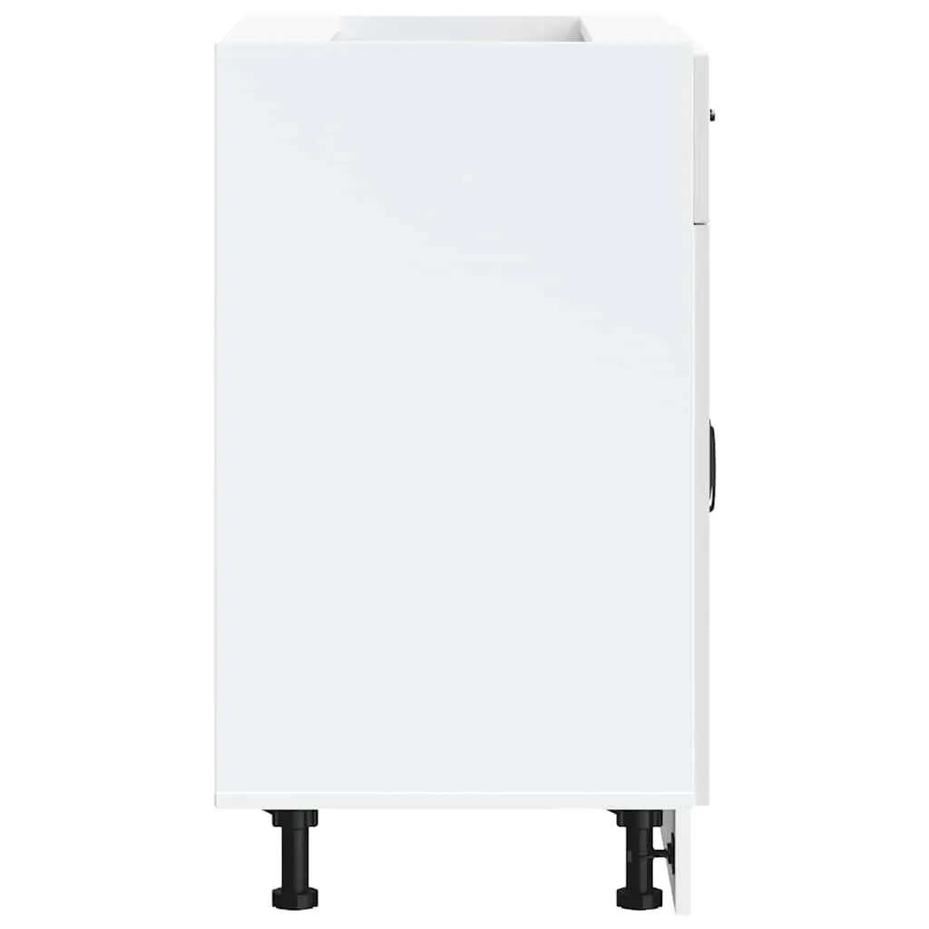 High Gloss White Kitchen Base Cabinet for Organized Storage