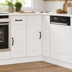 White Engineered Wood Kitchen Corner Cabinet for Storage
