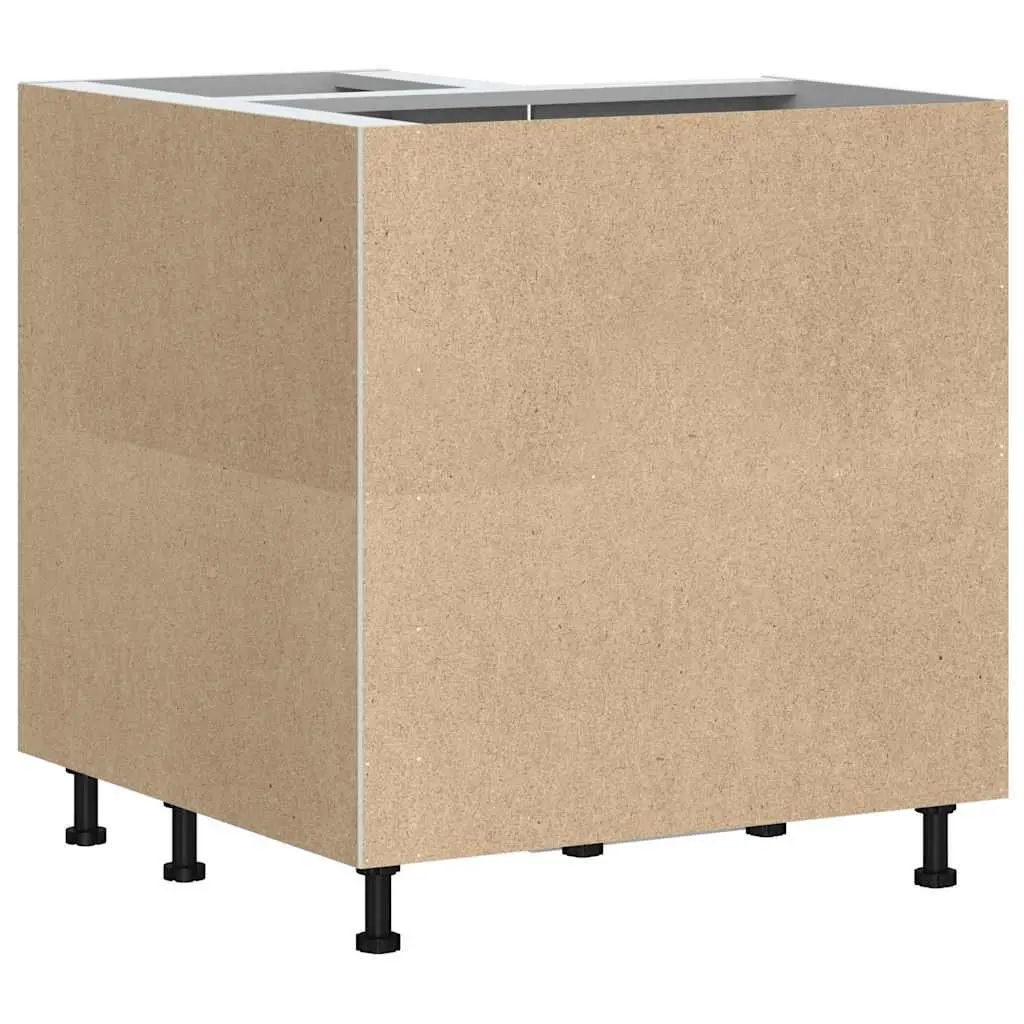 White Engineered Wood Kitchen Corner Cabinet for Storage