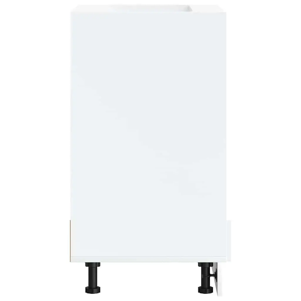 Kitchen Cabinet Storage Base Unit White Engineered Wood Adjustable Feet