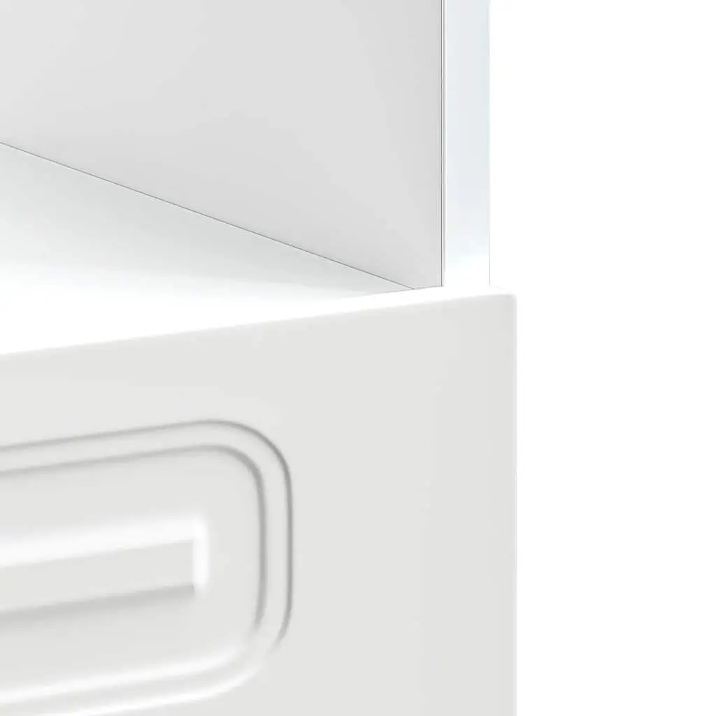 Kitchen Cabinet Storage Base Unit White Engineered Wood Adjustable Feet