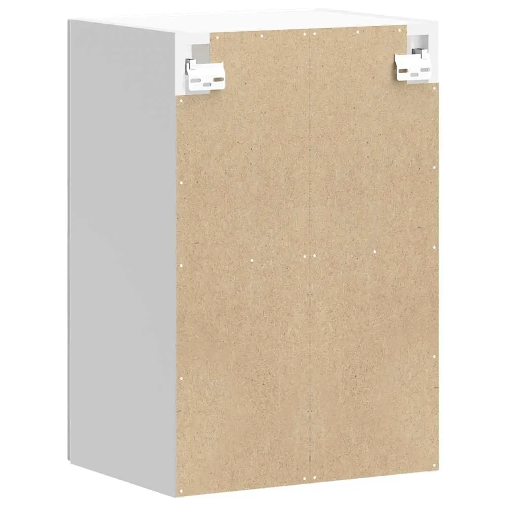 Kitchen Wall Cabinet Glass Door White Engineered Wood