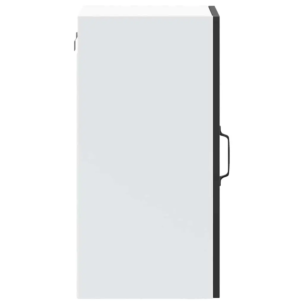 Black Kitchen Wall Cabinet with Glass Door