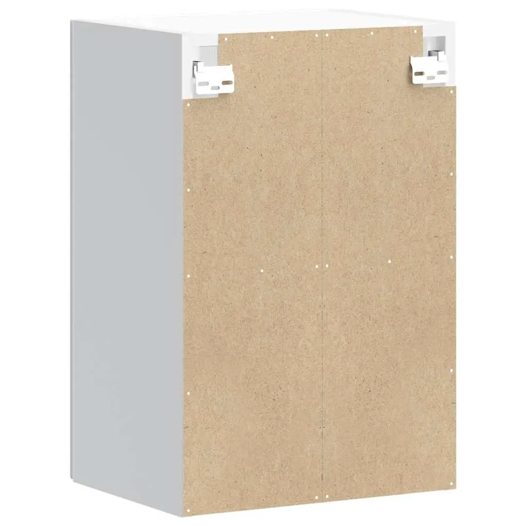Kitchen Wall Cabinet Glass Door White High Gloss Engineered Wood