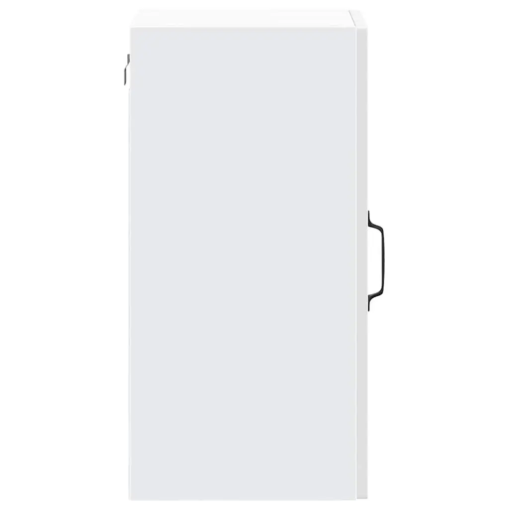 Kitchen Wall Cabinet Glass Door White High Gloss Engineered Wood