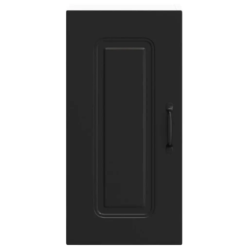 Engineered Wood Kitchen Cabinet Black Wall Storage Cupboard Unit
