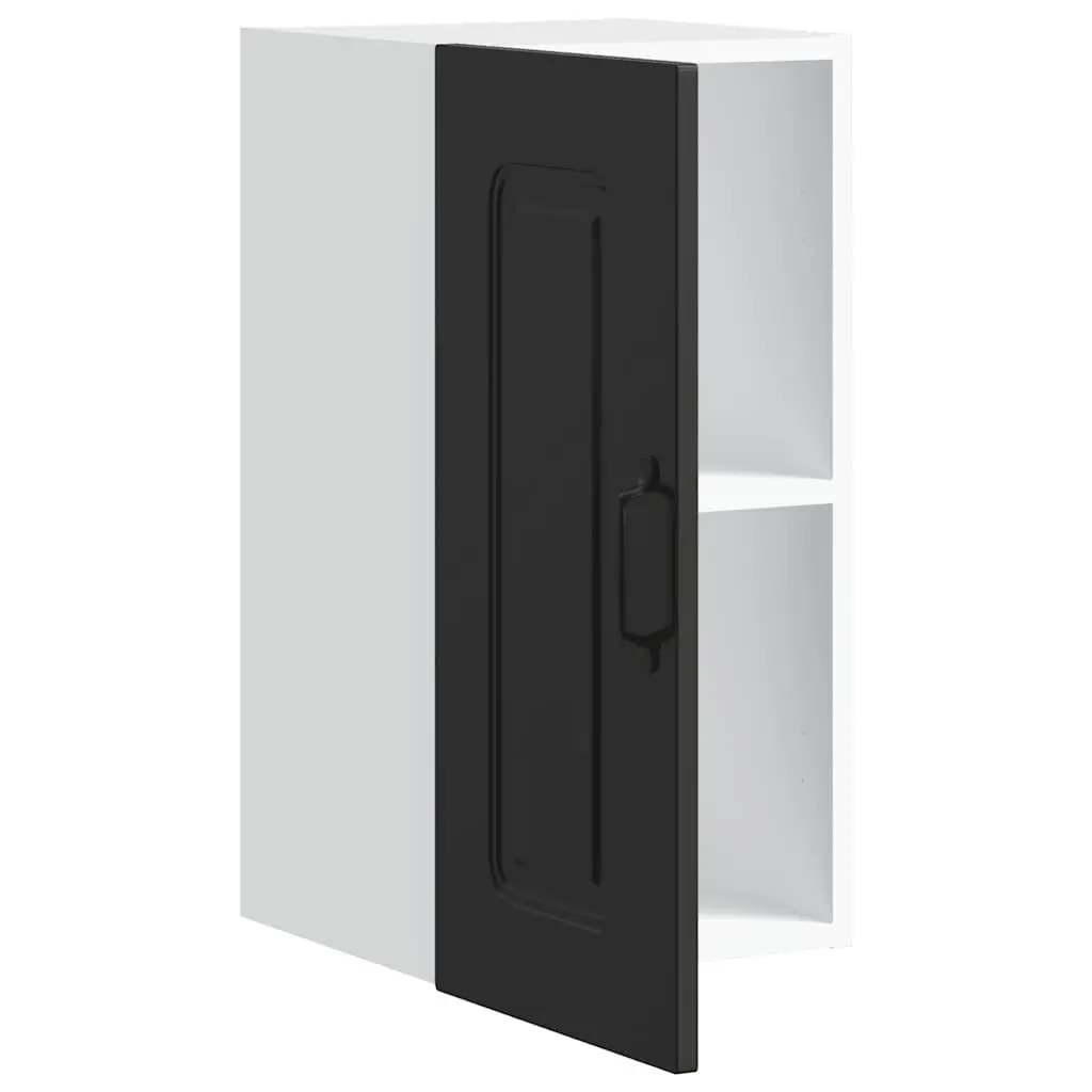 Engineered Wood Kitchen Cabinet Black Wall Storage Cupboard Unit