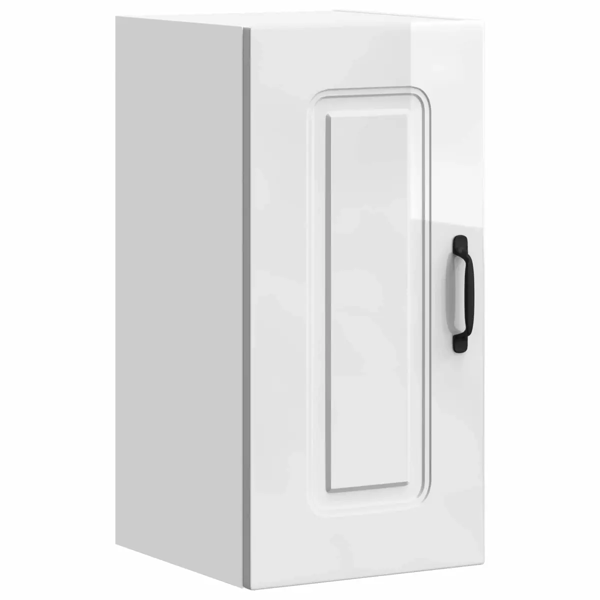 Kitchen Wall Cabinet White High Gloss Engineered Wood Storage Cupboard Door