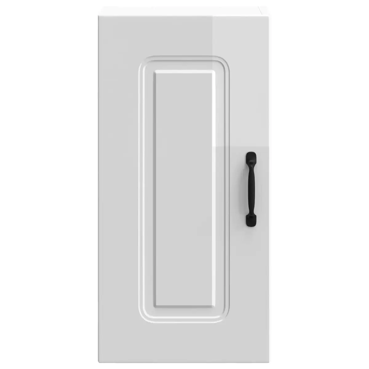 Kitchen Wall Cabinet White High Gloss Engineered Wood Storage Cupboard Door