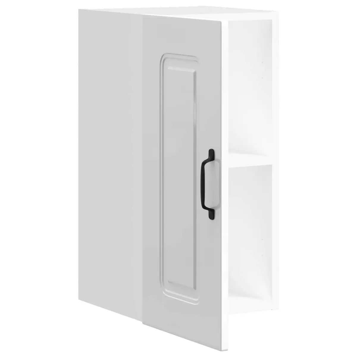 Kitchen Wall Cabinet White High Gloss Engineered Wood Storage Cupboard Door
