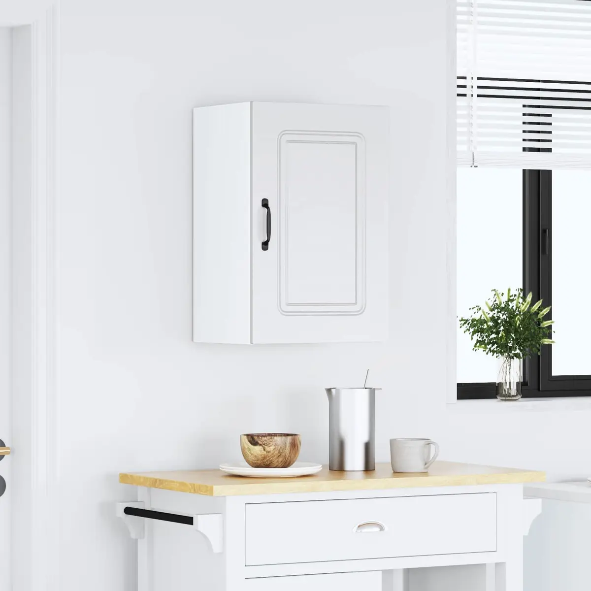 White Kitchen Wall Cabinet for Organised Storage
