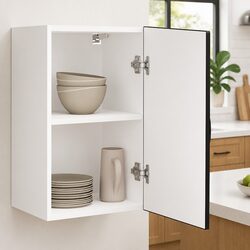Elegant Black Engineered Wood Kitchen Wall Cabinet