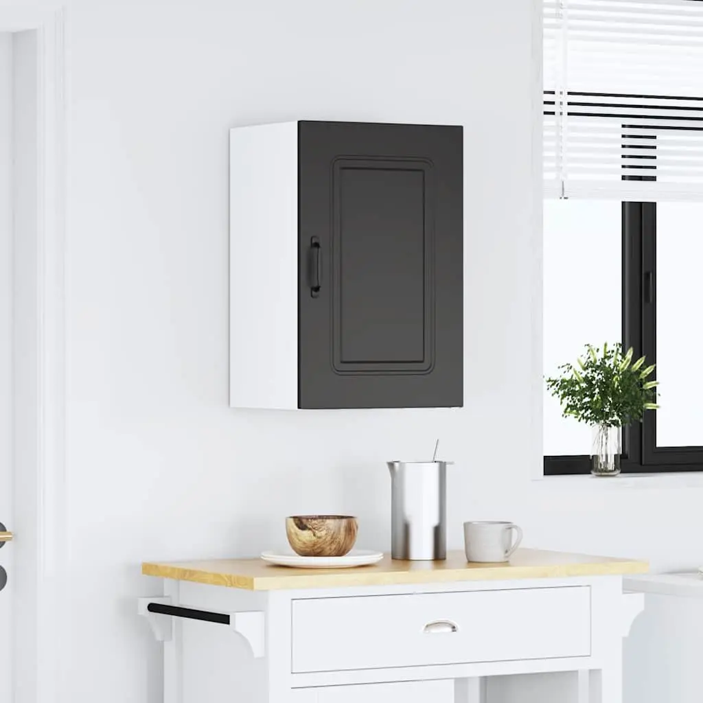 Black Engineered Wood Kitchen Wall Cabinet