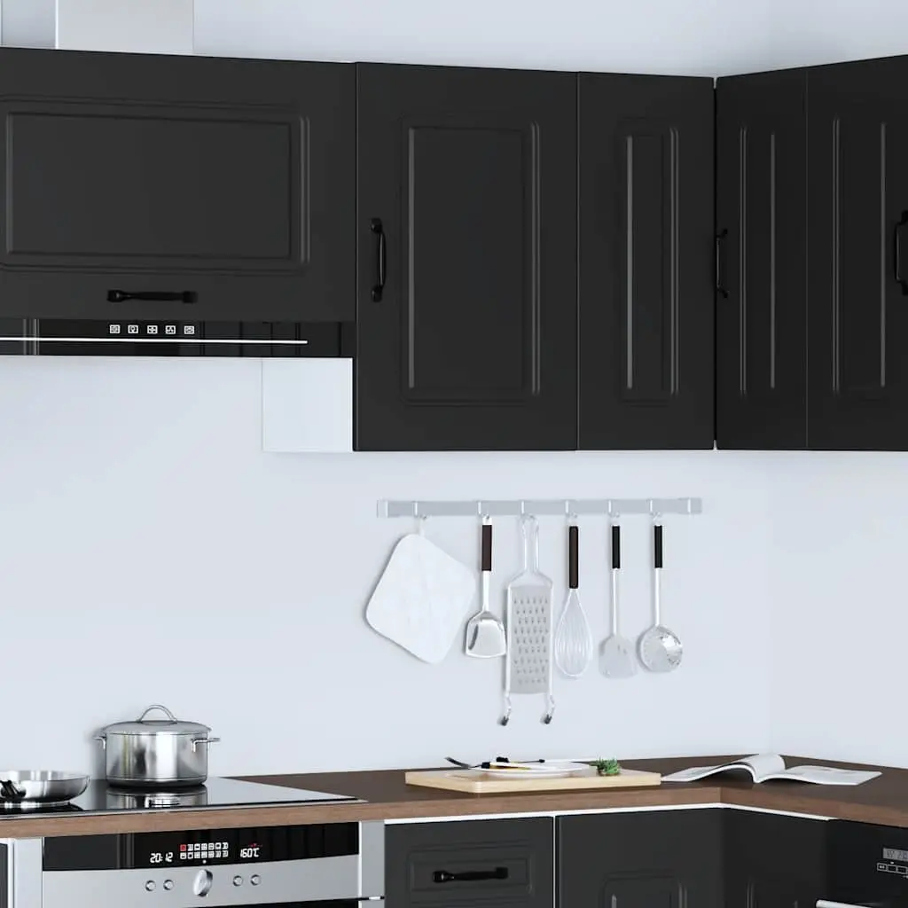 Black Engineered Wood Kitchen Wall Cabinet
