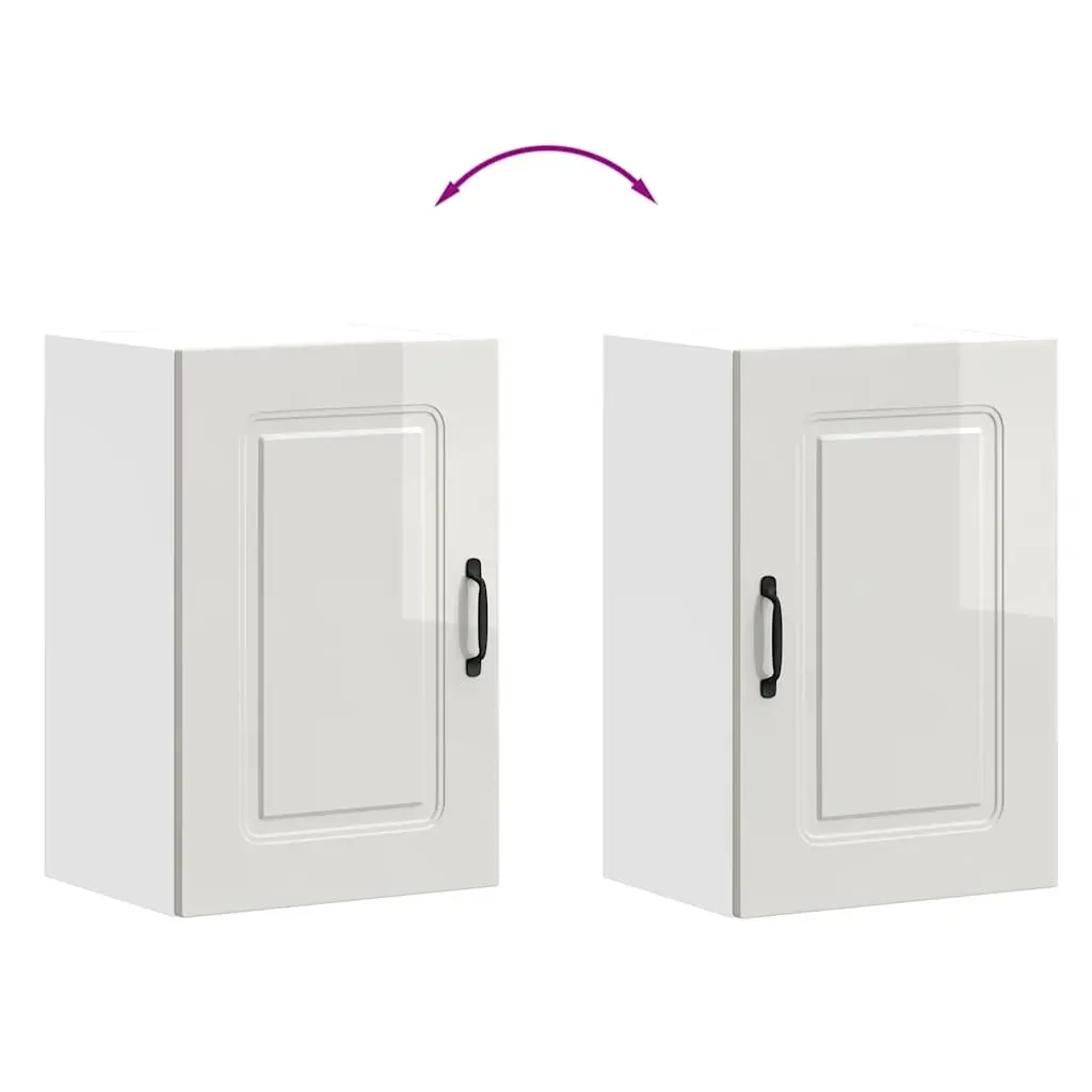 High Gloss White Kitchen Wall Cabinet for Organised Living
