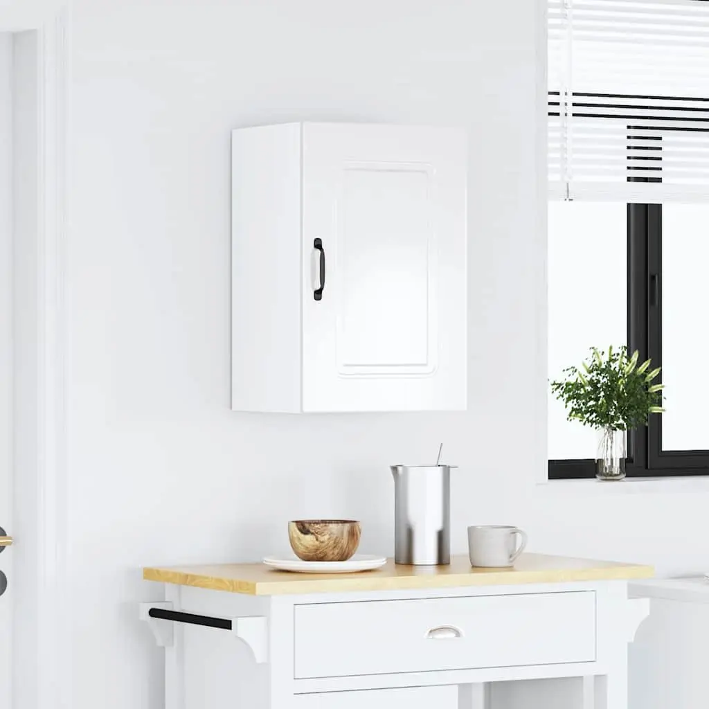 High Gloss White Kitchen Wall Cabinet for Organised Living