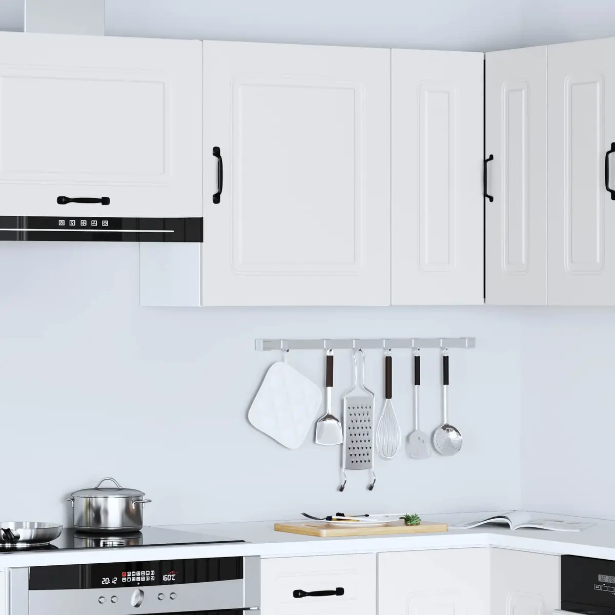 White Kitchen Wall Cabinet for Storage and Organization