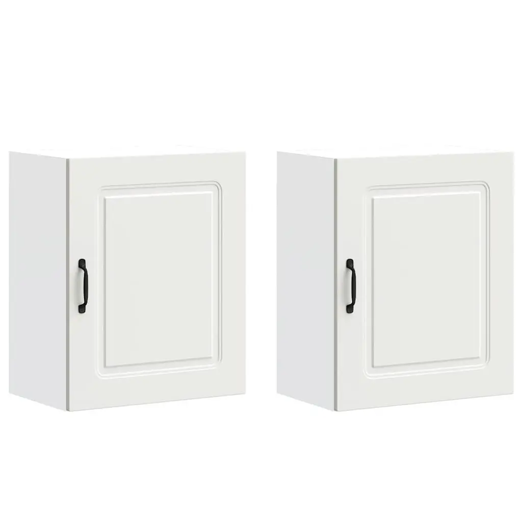 2-Piece White Engineered Wood Kitchen Wall Cabinets