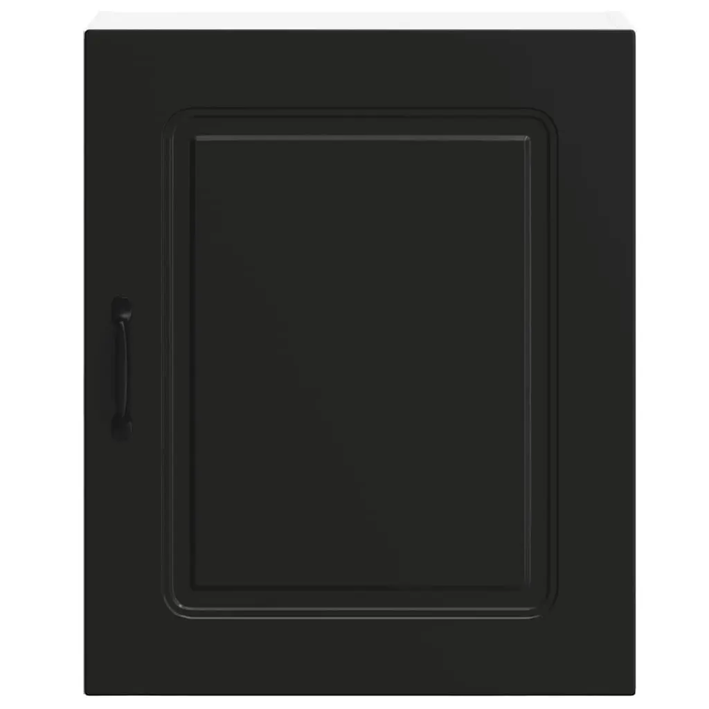 Black Engineered Wood Kitchen Wall Cabinet for Storage