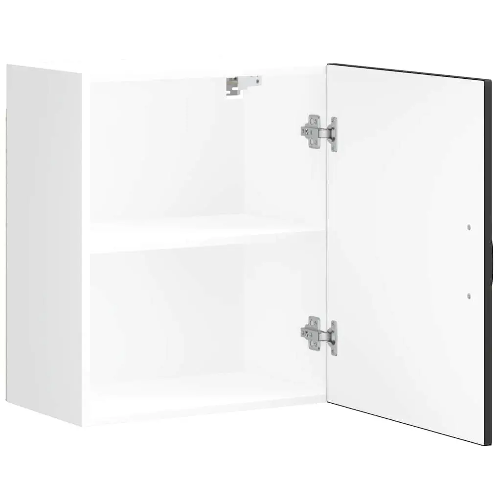 Black Engineered Wood Kitchen Wall Cabinet for Storage