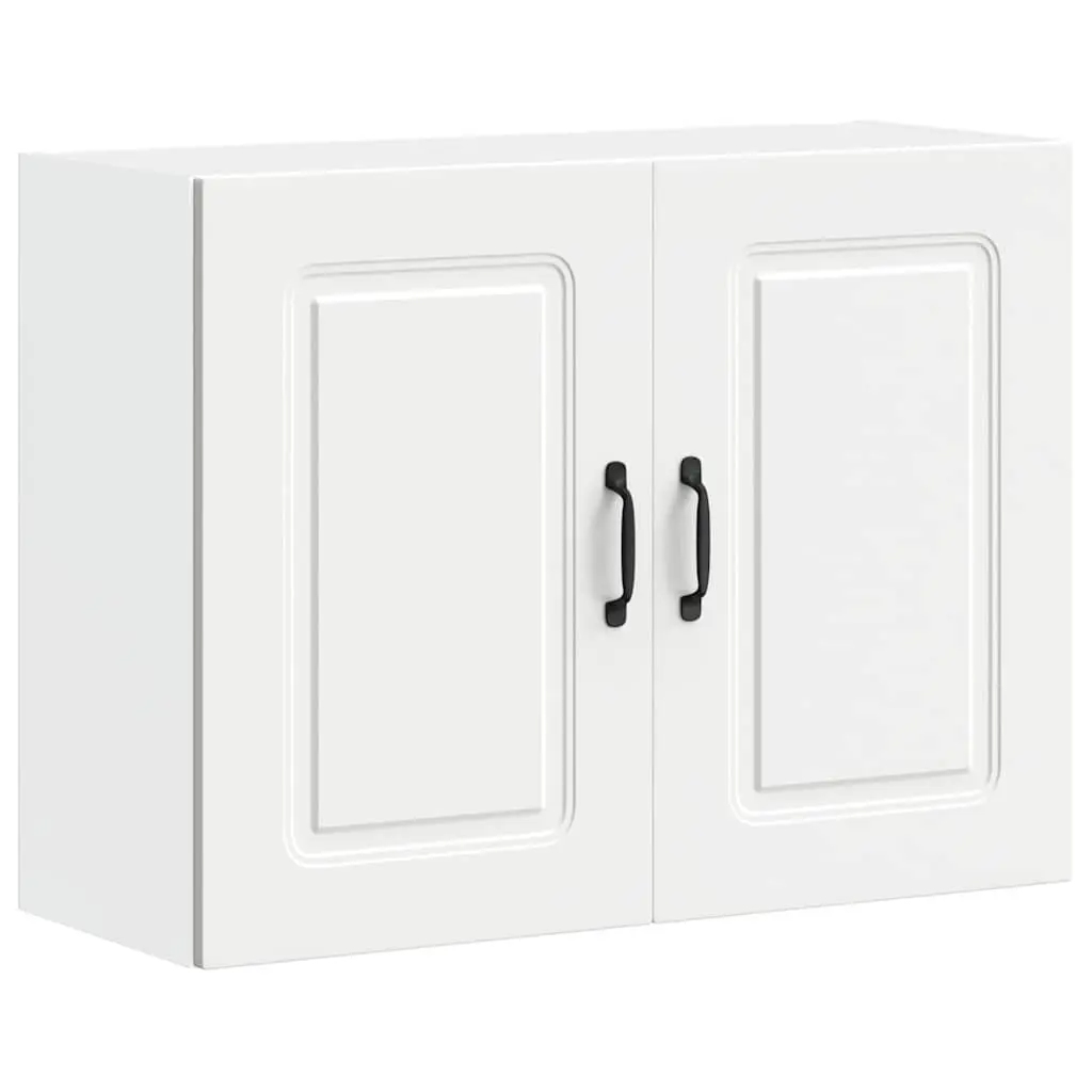 Wall Cabinet White Engineered Wood Kitchen Storage Organiser Space Saver
