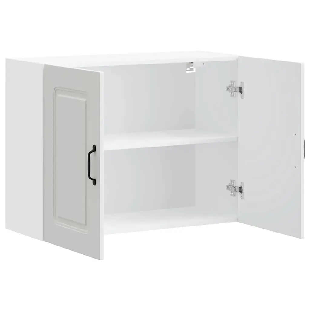 Wall Cabinet White Engineered Wood Kitchen Storage Organiser Space Saver