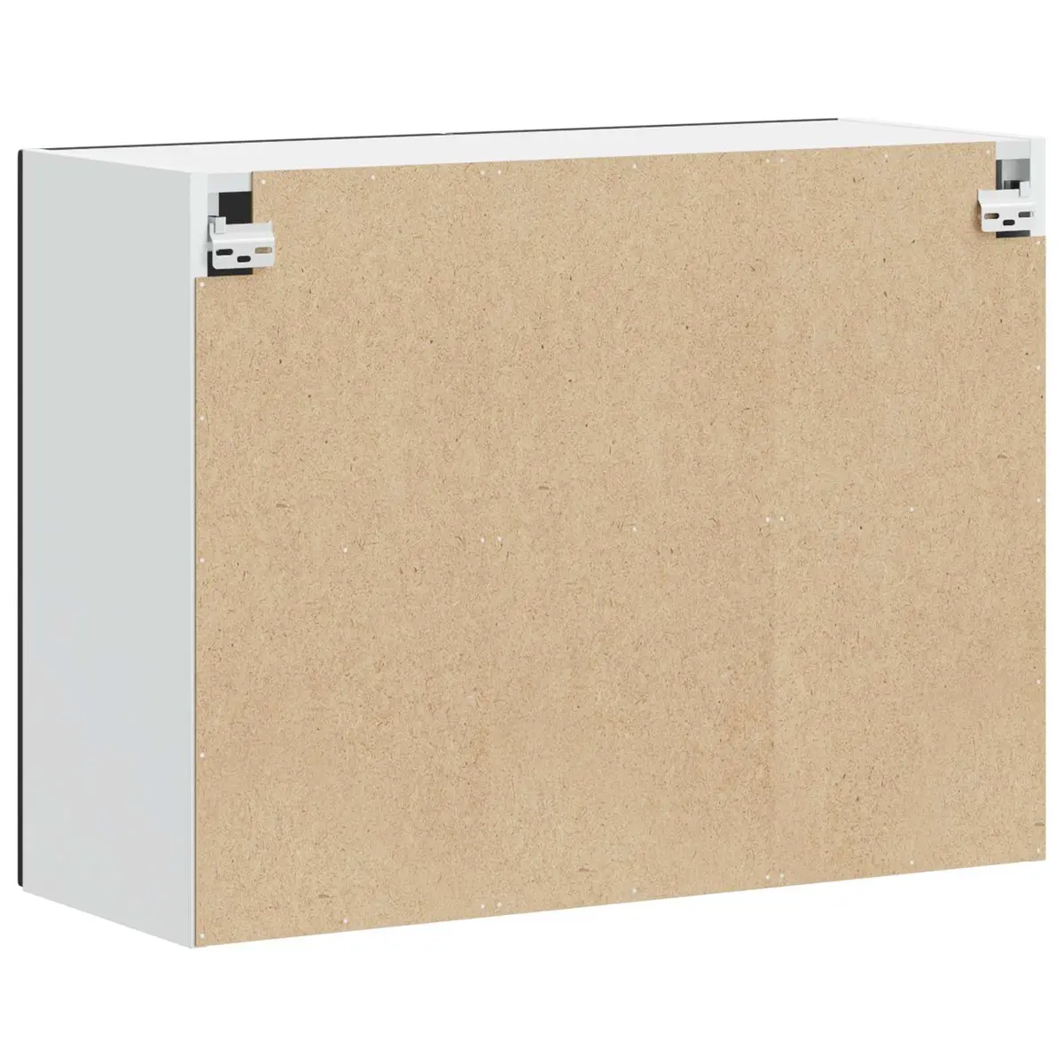 Black Engineered Wood Kitchen Wall Cabinet Organizer