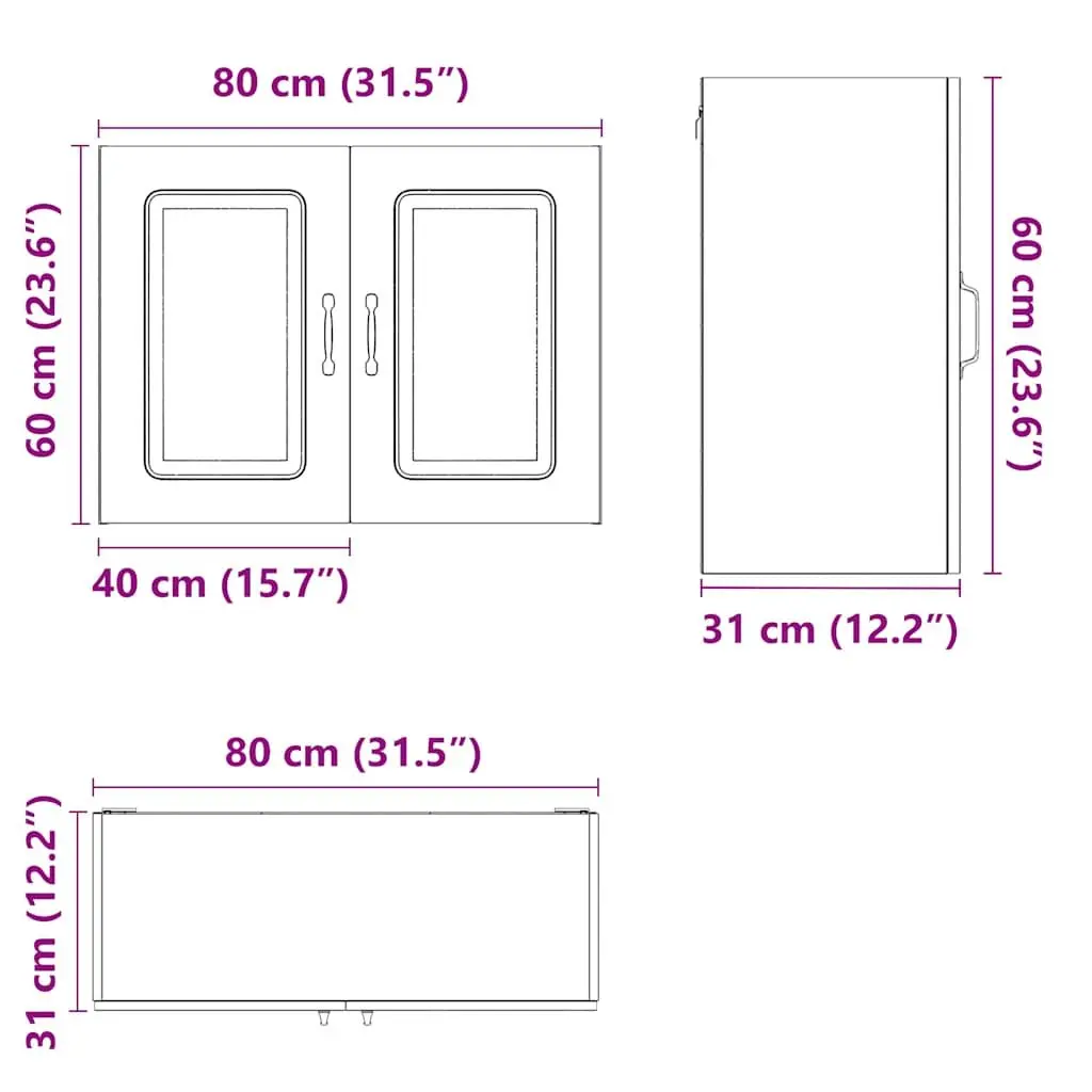 Kitchen Wall Cabinet High Gloss White Engineered Wood