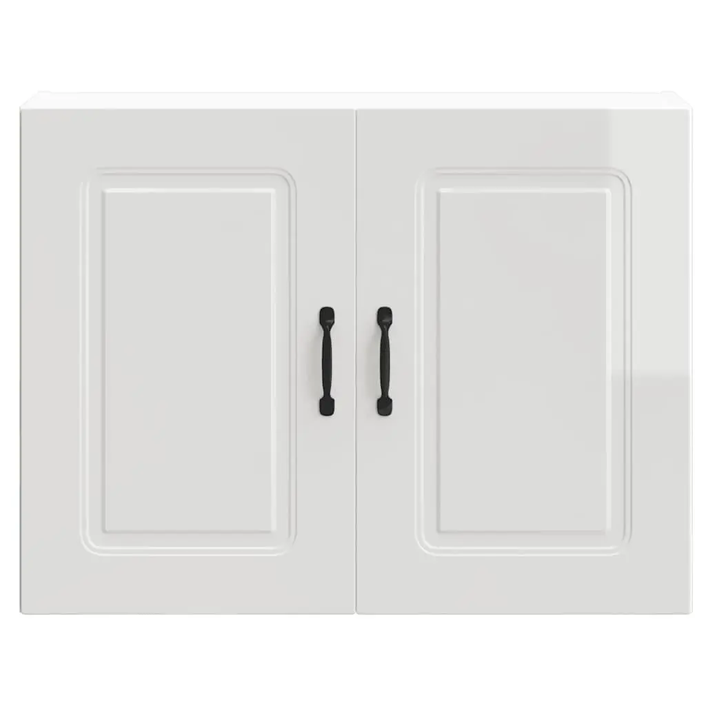 Kitchen Wall Cabinet High Gloss White Engineered Wood