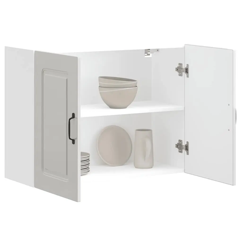 Kitchen Wall Cabinet High Gloss White Engineered Wood
