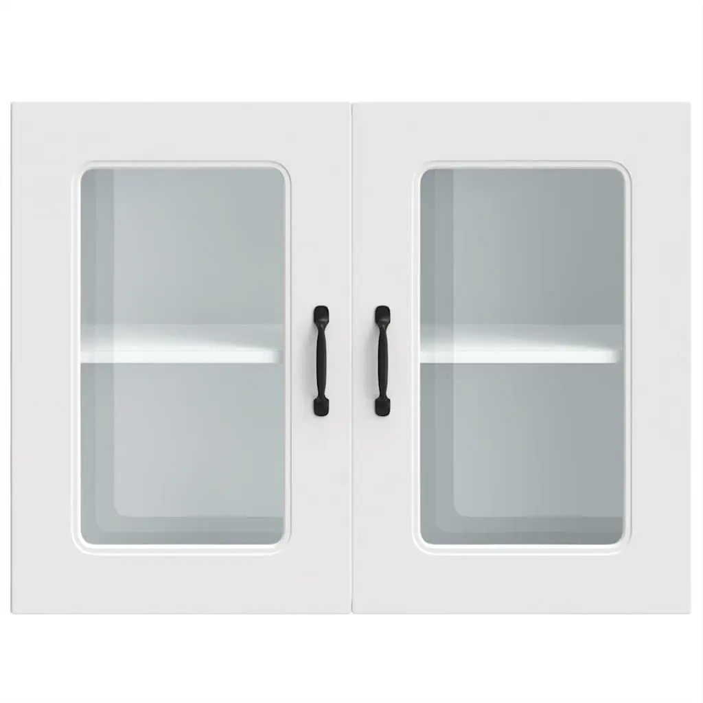 White Kitchen Wall Cabinet with Glass Door