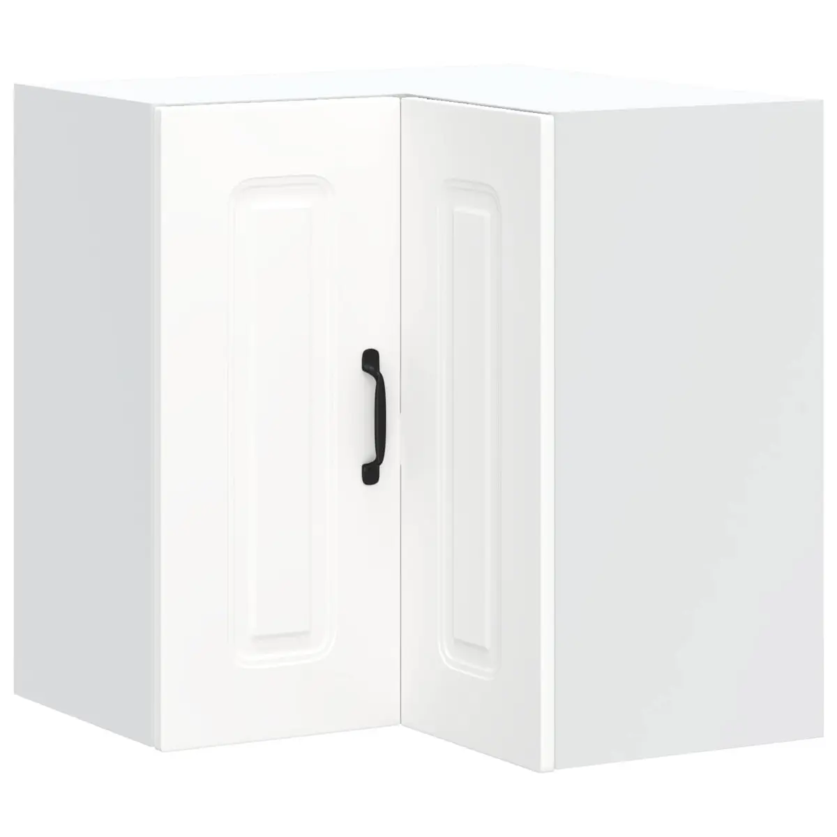 Corner Cabinet White Engineered Wood Wall-Mounted Storage Organizer Kitchen