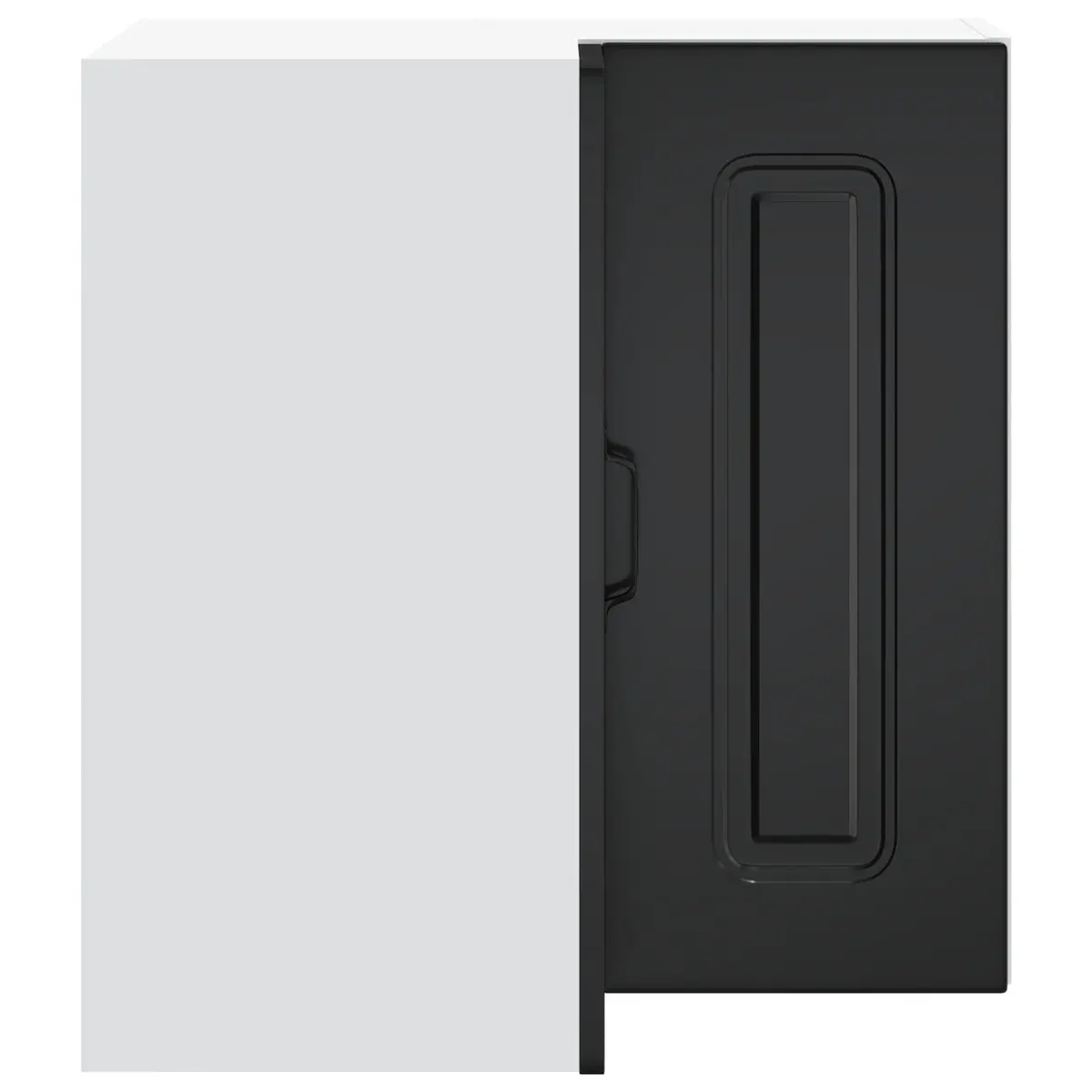 Corner Kitchen Wall Cabinet Black Engineered Wood Organizer