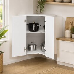 High Gloss White Corner Cabinet for Kitchen Storage